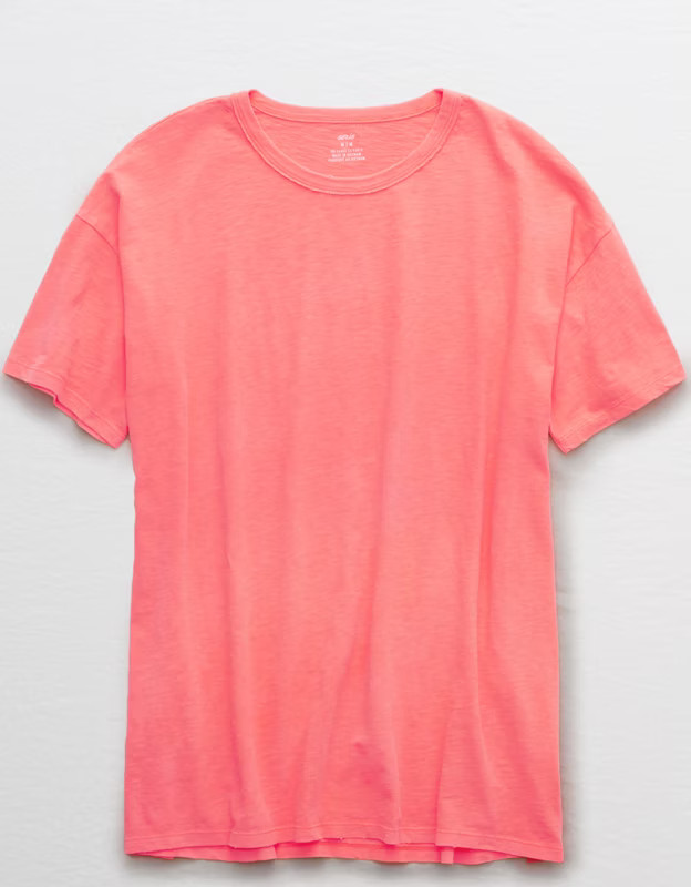 Aerie Boyfriend Distressed Oversized T-Shirt | American Eagle Outfitters (US & CA)