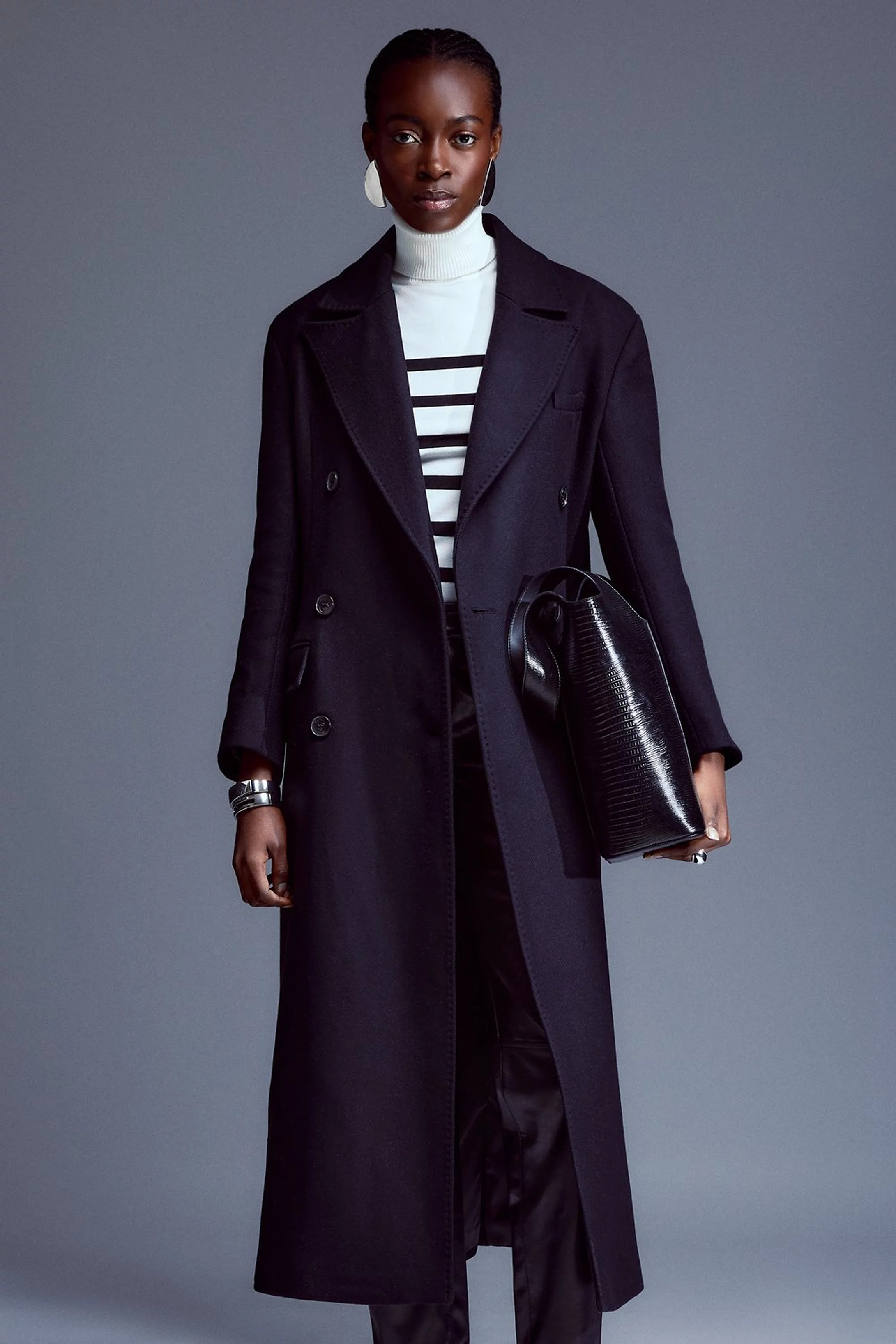 Italian Wool Blend Double Breasted Coat | Karen Millen UK + IE + DE + NL