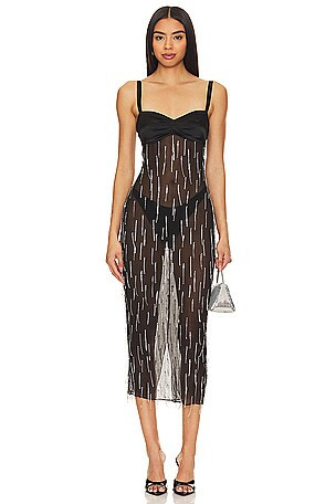 Dangling Stones Dress in Black | Revolve Clothing (Global)