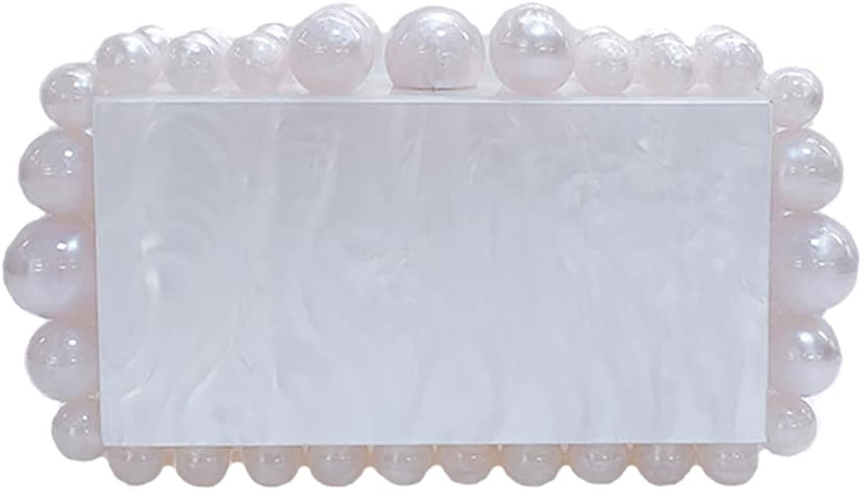 Acrylic Evening Clutch Bag for Women Glitter Marble Purse Handbag for Wedding Cocktail Party Prom | Amazon (US)