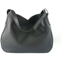 Black Leather Hobo Bag Soft Slouchy Tote With Cotton Lining | Etsy (US)