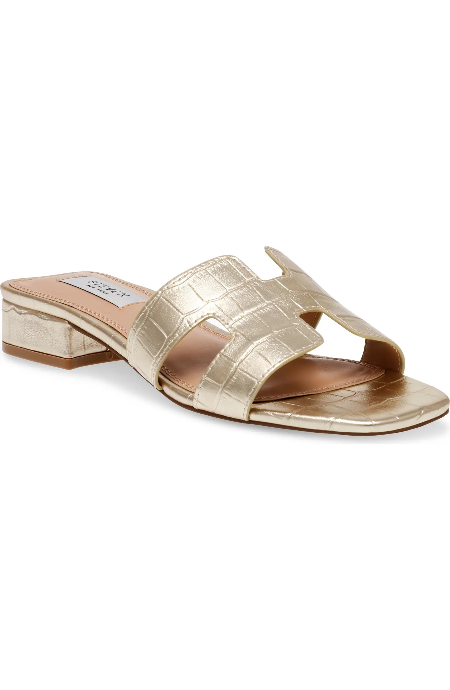 Steven New York Hutchy Croc Embossed Sandal (Women) | Nordstromrack | Nordstrom Rack