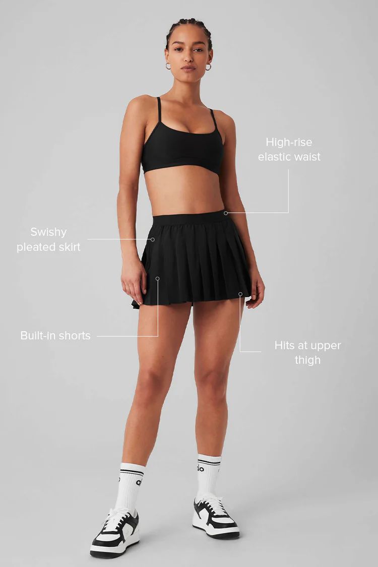 Varsity Tennis Skirt - Black | Alo Yoga