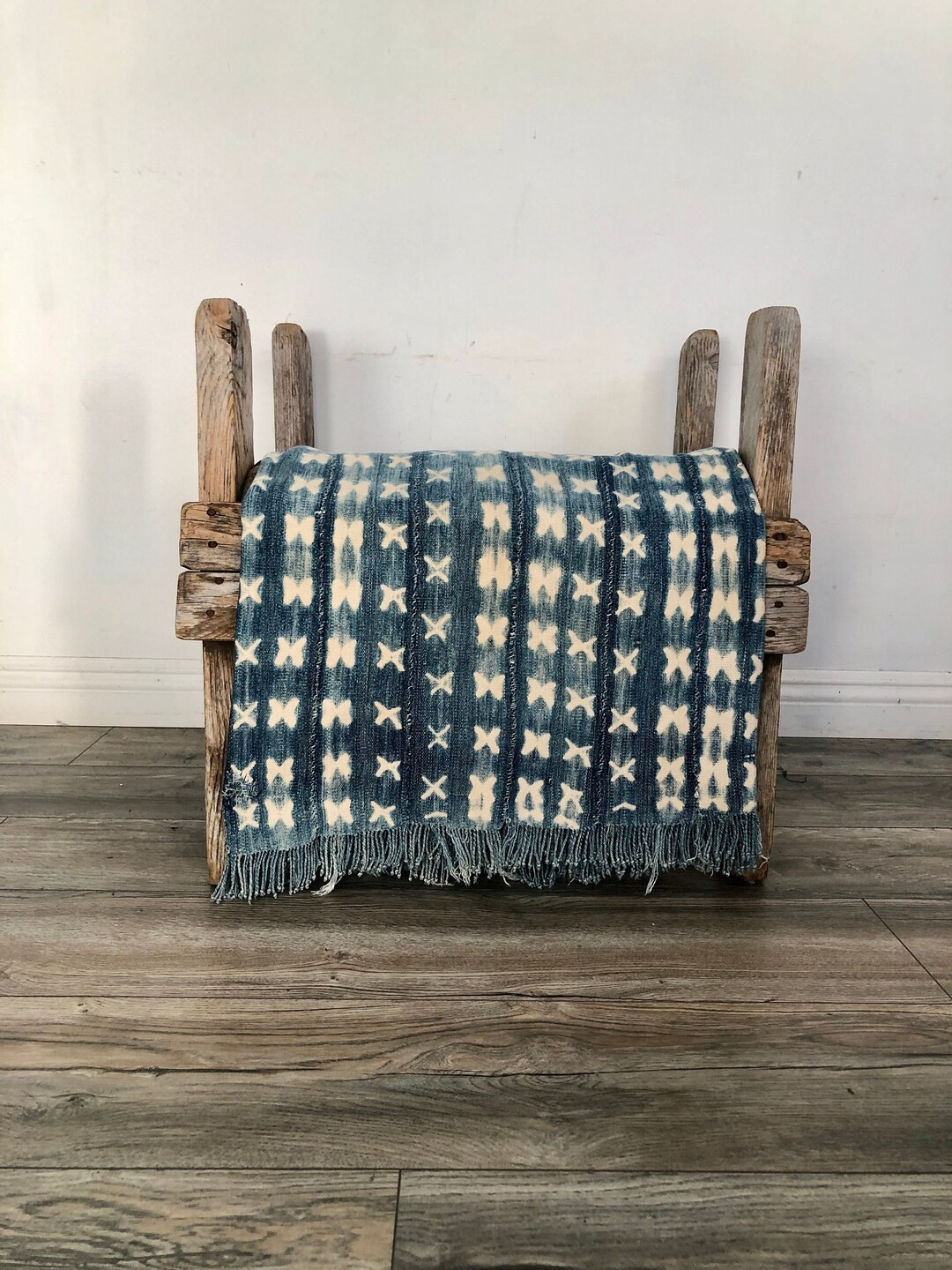 Old Tie Dye Indigo Mud Cloth, African ethnic mud cloth, Boho textile, African Indigo, Shibori, bl... | Etsy (US)