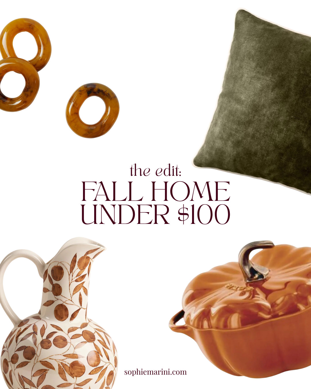 Fall home decor that looks expensive but everything's under $100 🕯️🛒everything linked. Comment SHOP and I'll DM the details 💌

Terracotta pumpkins, a Staub pumpkin cocotte, cozy throw pillows, and the candles I light on repeat all season. I always look for a mix of statement and everyday pieces — the copper pot candle and velvet pillow are the two I reach for first when it starts to feel like fall.

[fall home decor under $100, affordable fall decor, Staub pumpkin cocotte, fall candles, throw pillows]
#fallhomedecor #falldecorating #budgetfriendlydecor

 

 #LTKSeasonal #LTKHome