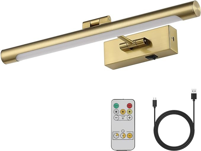 Joosenhouse Wireless Picture Light Battery Operated Rechargeable Picture Light 16.53in with Remot... | Amazon (US)