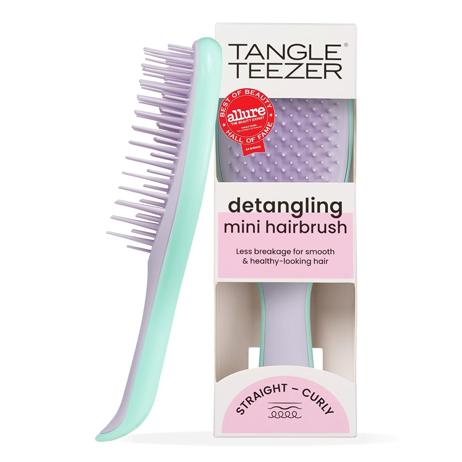 Tangle Teezer Ultimate Detangler Mini Hair Brush, Wisteria Leaf | Amazon (US)