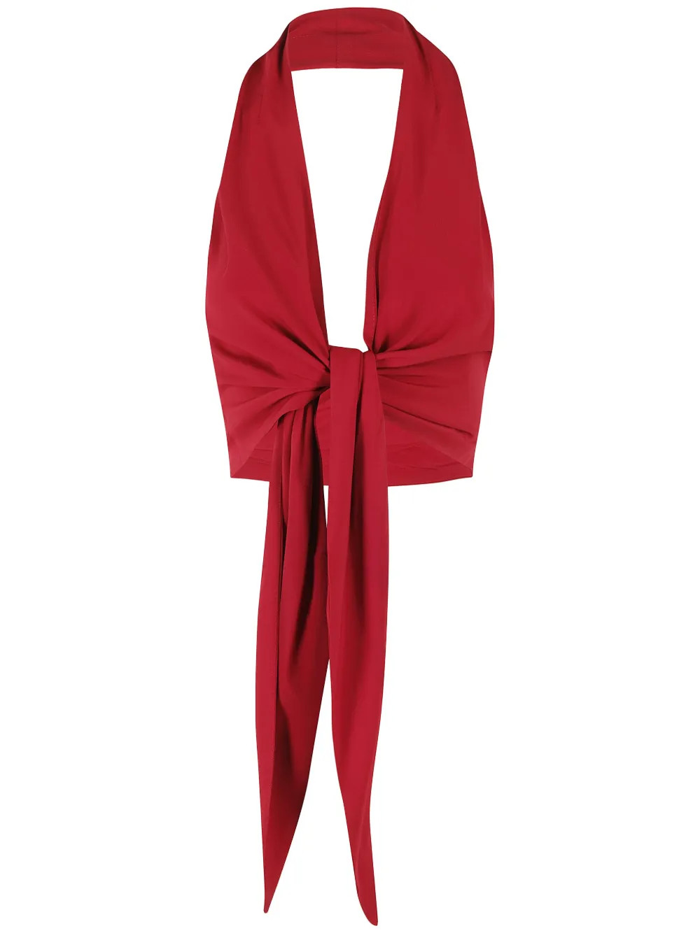 Federica Tosi silk-blend Top | Red | FARFETCH AU | Farfetch Global