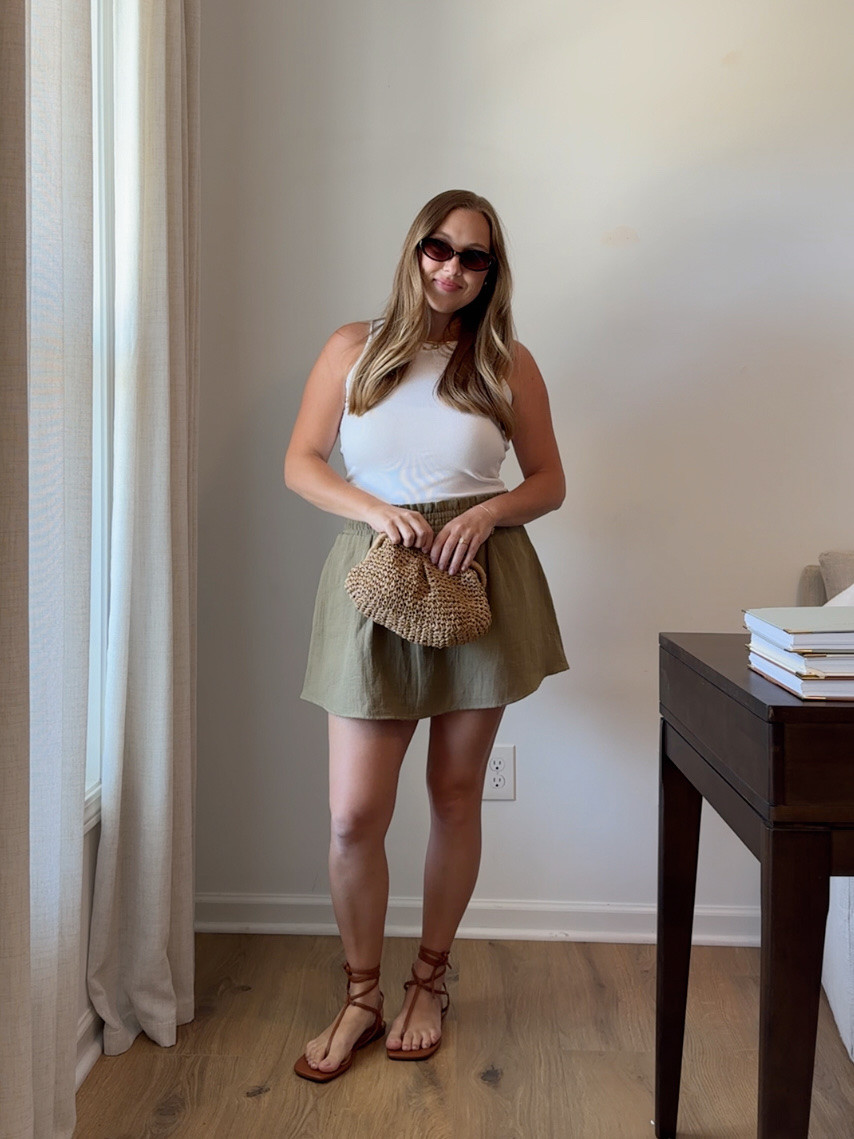 old navy outfit! skirt is 100% cotton. LOFT white tank top is cotton as well. wrap sandals are nine west. wearing a small in all! very comfy, effortless summer outfit.

 

 #LTKootd #LTKmomlife #LTKPetite