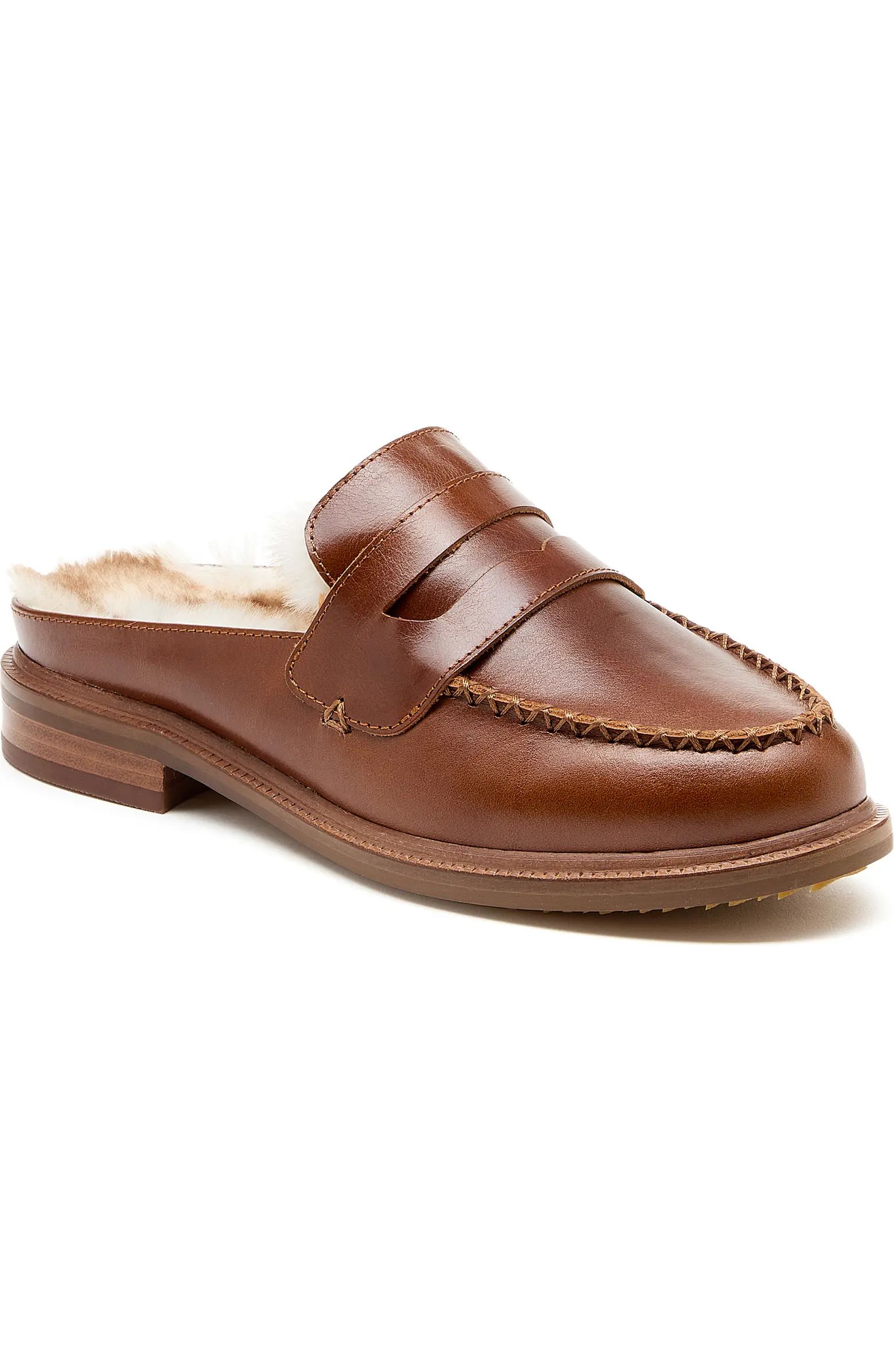 Kelsi Dagger Brooklyn Lock Faux Shearling Lined Mule (Women) | Nordstrom | Nordstrom