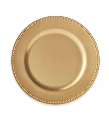 Beaded Charger Plates in Gold (Set of 6) | Bed Bath & Beyond
