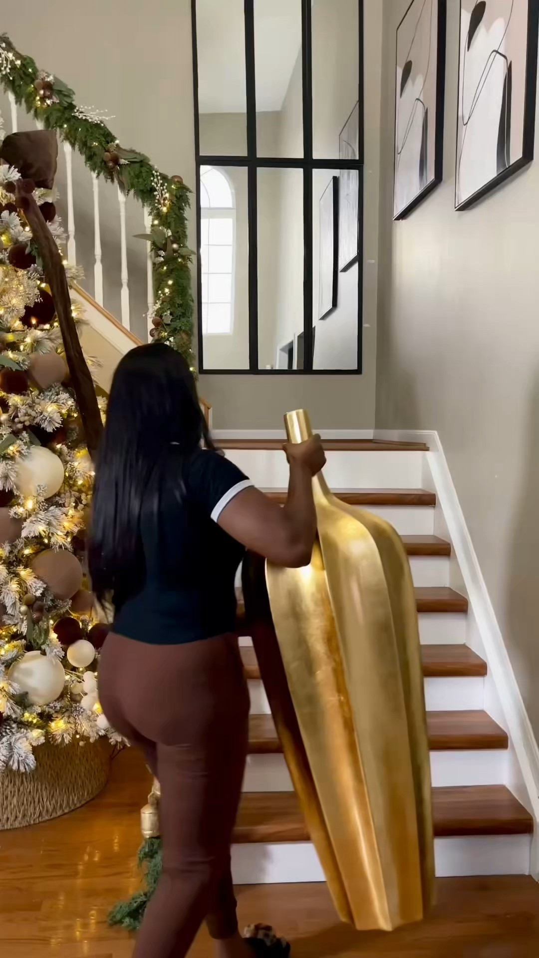 This tall gold sculptural vase features a sleek silhouette with subtle vertical ridges and a brushed metallic finish that adds instant elegance. Perfect as a standalone statement or styled with branches, it brings a modern, luxurious touch to any space.

#LTKHoliday #LTKHome