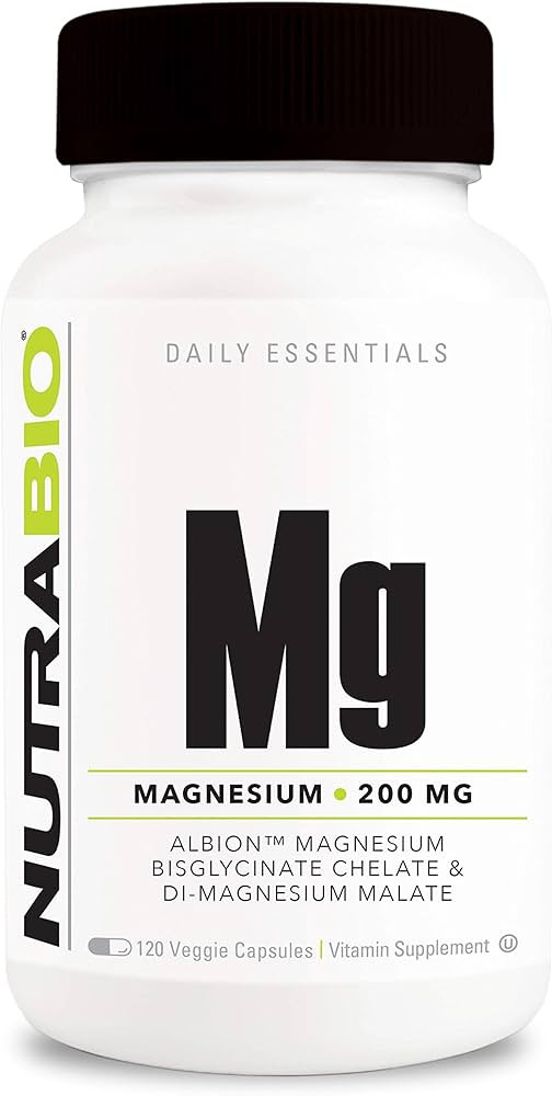 NutraBio Reacted Magnesium Supplement - Muscle Relaxation - Bone Formation - 120 Vegetable Capsul... | Amazon (US)