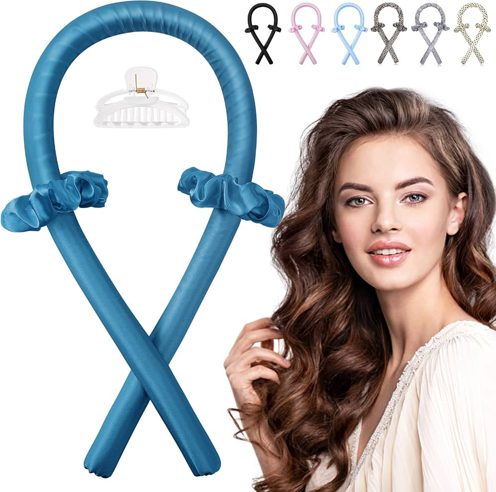 Heatless Hair Curler - IENIN Heatless Curling Rod Headband Hair Rollers for Long Hair Soft Silk C... | Amazon (US)