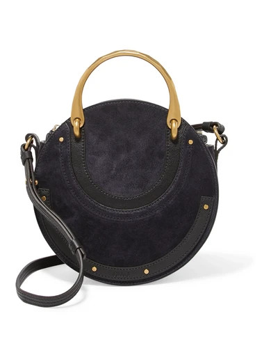 Pixie suede and textured-leather shoulder bag | NET-A-PORTER (US)