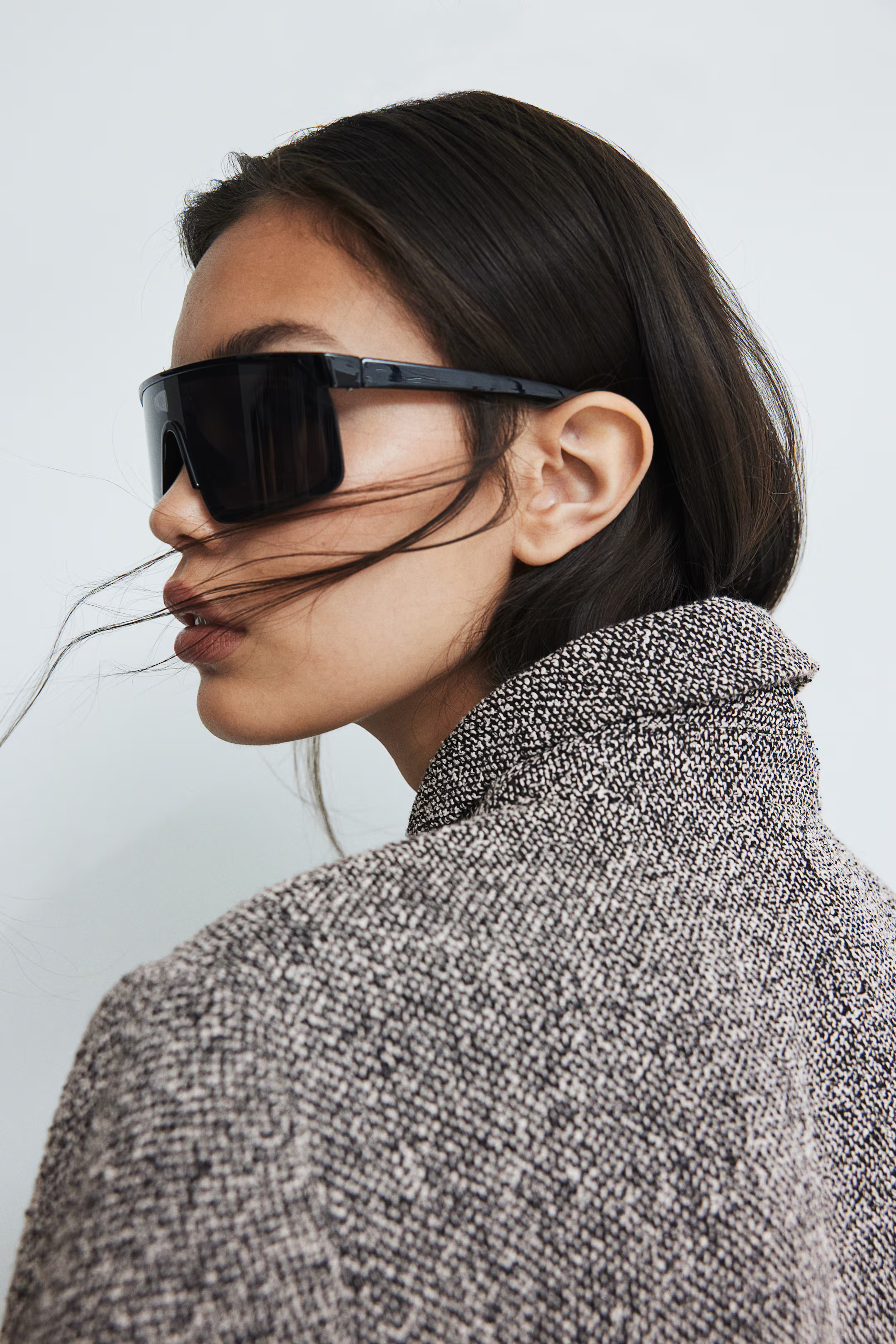 Textured-weave blazer - Grey/Salt and pepper - Ladies | H&M GB | H&M (UK, MY, IN, SG, PH, TW, HK)
