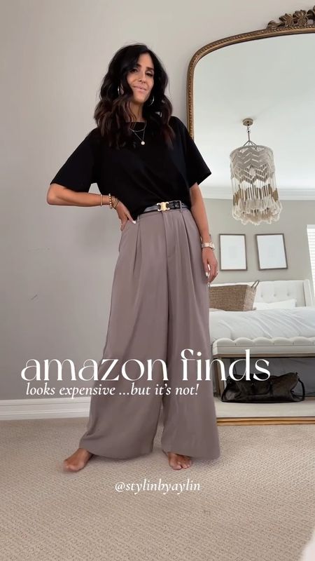 I’m just shy of 5’7 and wearing the size small tee and extra small trousers. Amazon style, Amazon fashion, athleisure, StylinByAylin 

#LTKunder100 #LTKstyletip #LTKSeasonal