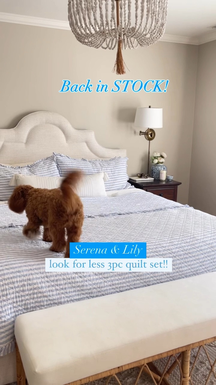 UNDER $100 snag this best selling Serena & Lily look 4 less 3 piece blue & white ruffle quilt set that JUST RESTOCKED!! 😍🙌🏻🏃🏼‍♀️

It is so gorgeous in person, soft and washes very nicely!! I bought multiple sizes because it’s that good!! Always sells out quickly so if you missed it last time, now is your chance to grab it!! 

#coastaldecor #serenaandlily #bedding #homegoods #blueandwhiteforever #coastalhome 

#LTKHome #LTKFindsUnder100 #LTKSaleAlert