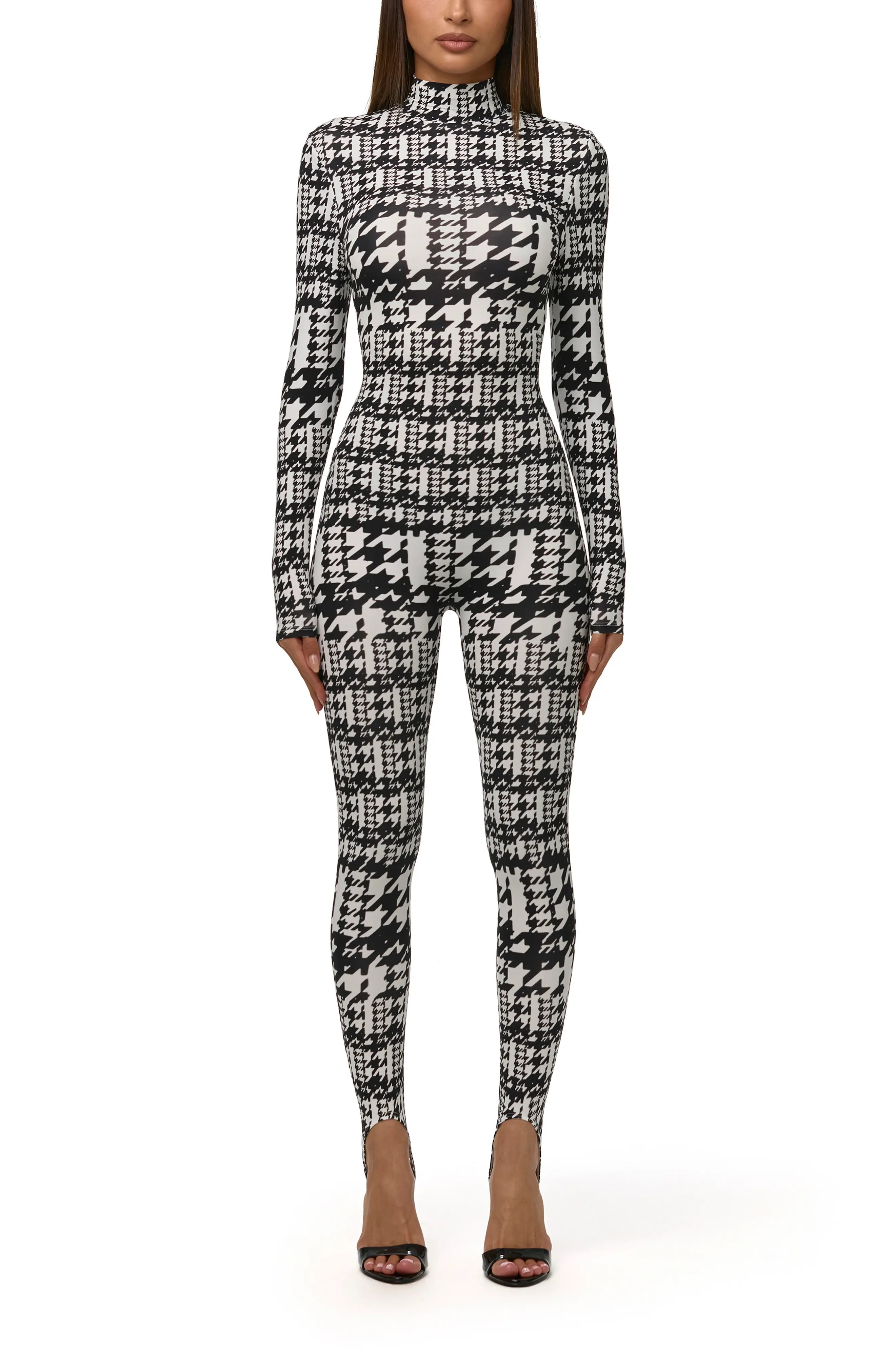 Naked Wardrobe Stirrup Mock Neck Jumpsuit (Women) | Nordstrom | Nordstrom