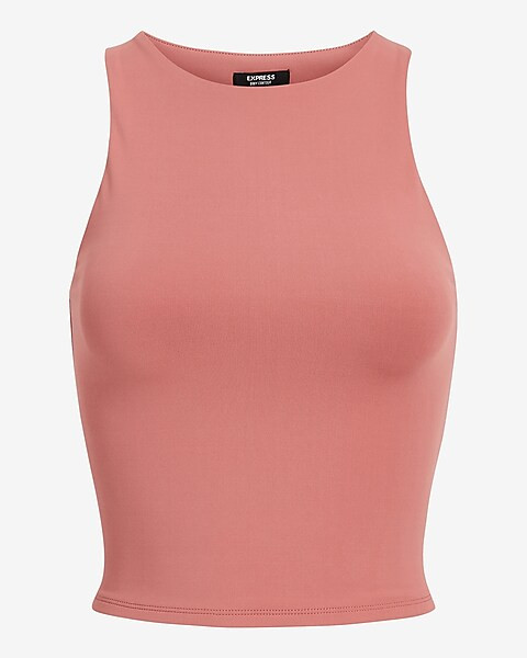 Body Contour Matte High Neck Cropped Tank | Express