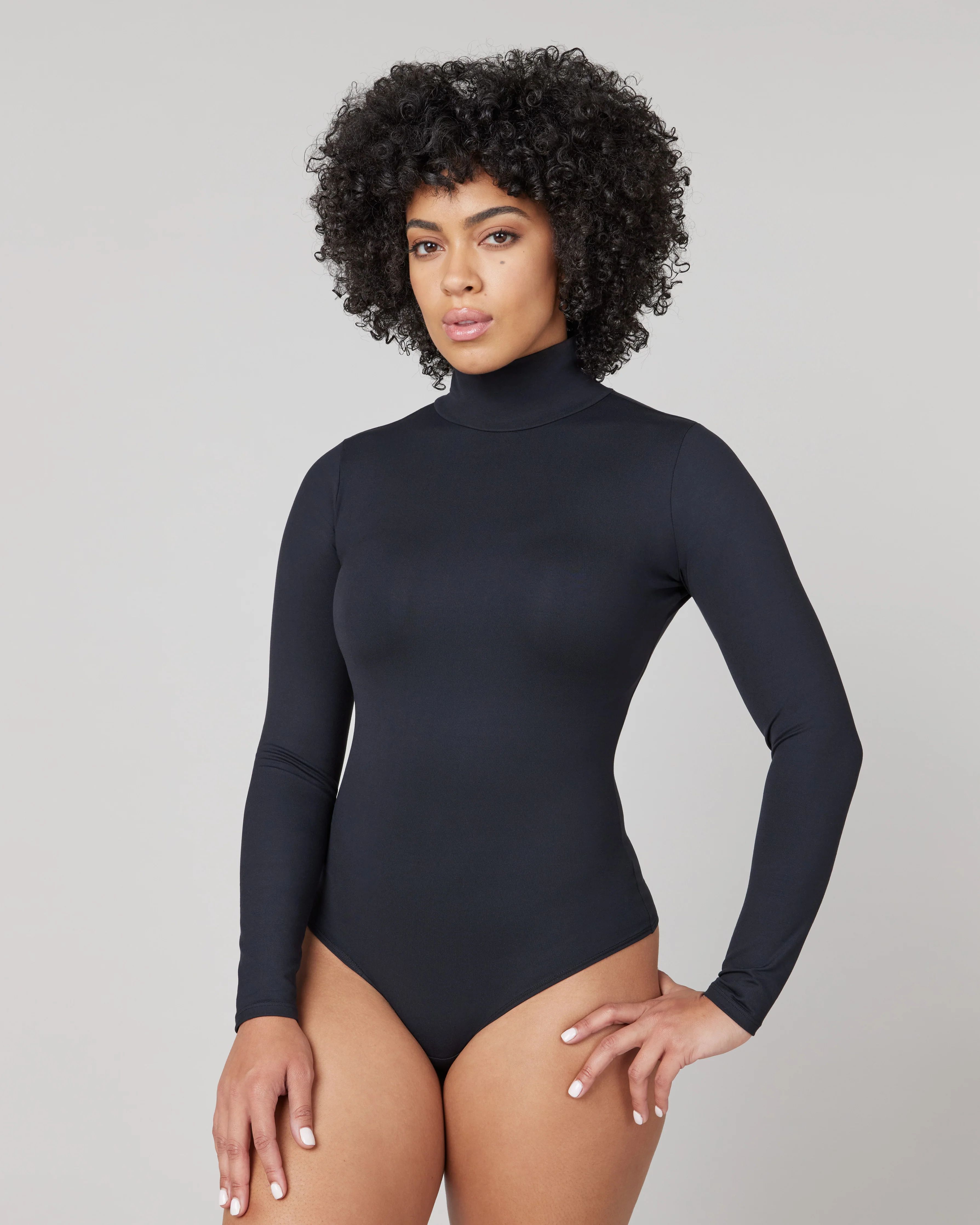 Suit Yourself Long Sleeve Turtleneck Thong Bodysuit | Spanx