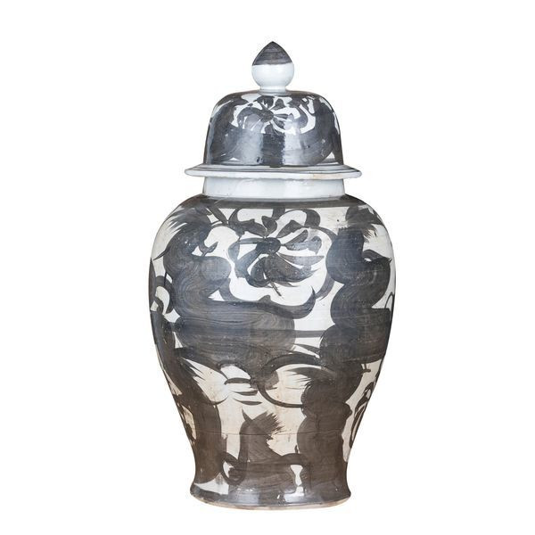 Black Porcelain Silla Flower Temple Jar | Scout & Nimble