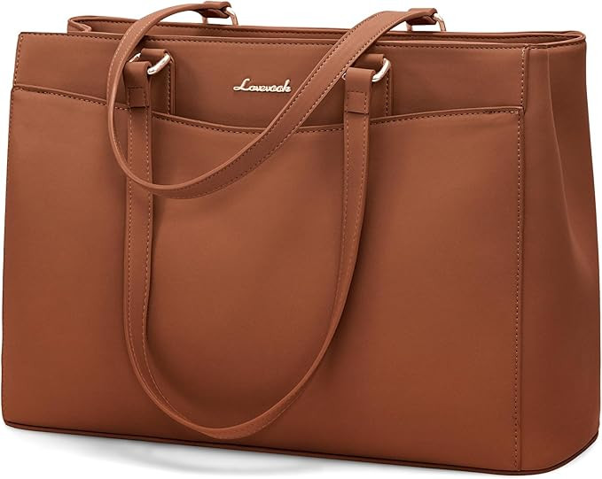 LOVEVOOK Tote Bag for Women Work, Laptop Bag Teacher Tote Bags, Waterproof Leather Computer Bag, ... | Amazon (US)