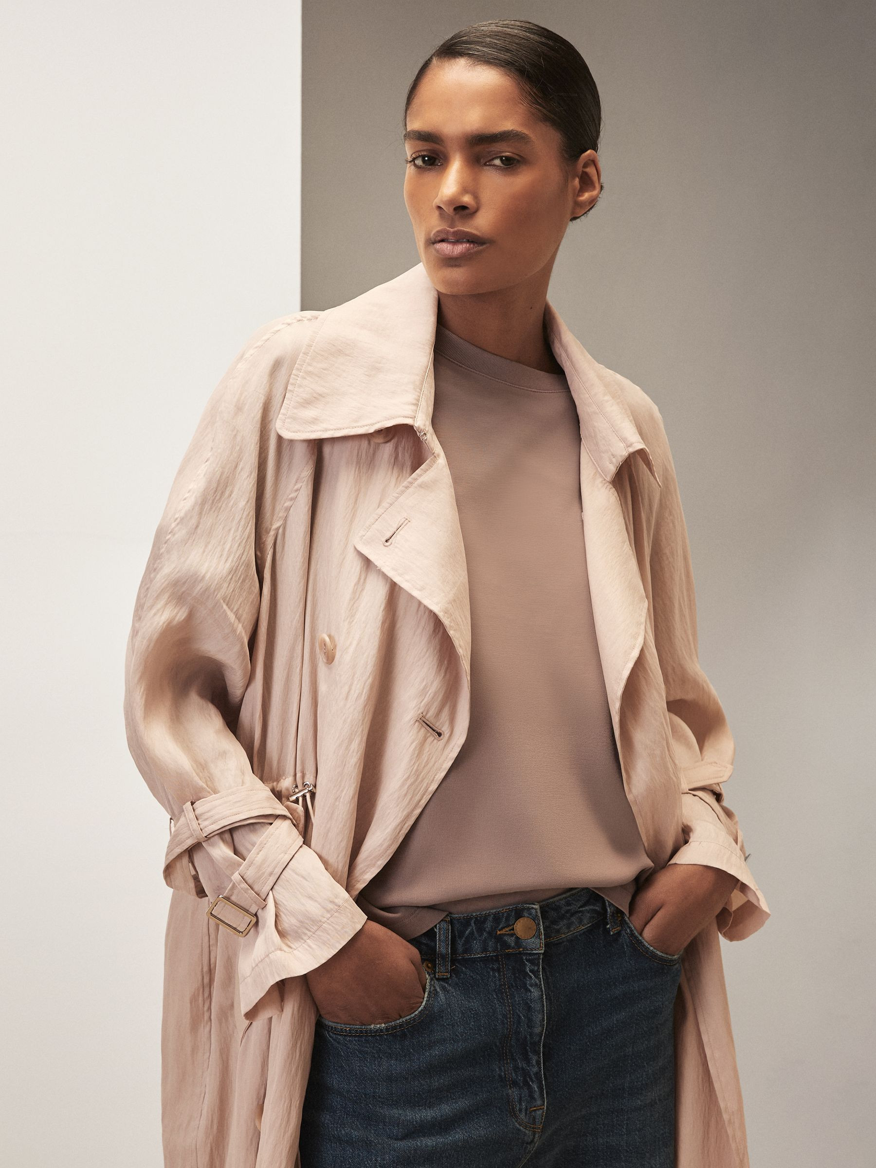 Reiss | Royal Ballet Trench Coat in Neutral | Reiss UK