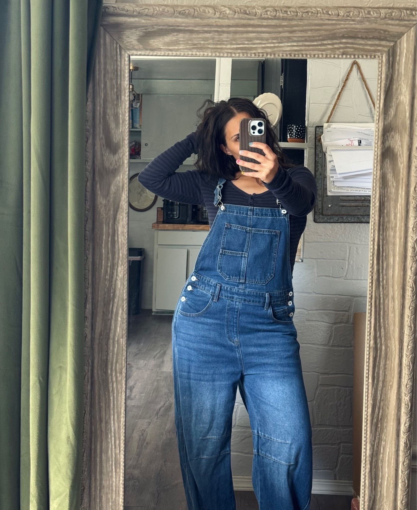 cutest barrel jean overalls 💫 baggy, cute + flattering. I sized up to a large for a baggier fit. I normally wear medium.

#LTKootd #LTKmomlife #LTKgrwm