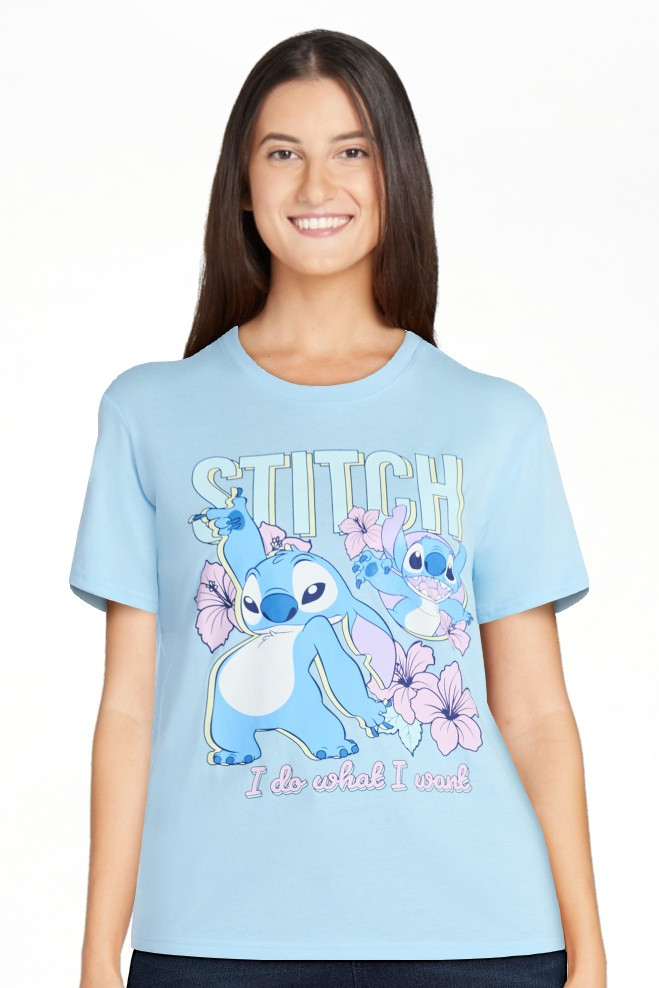 Stitch Women's Graphic Tee with Short Sleeves, Sizes XXS-XXL | Walmart (US)