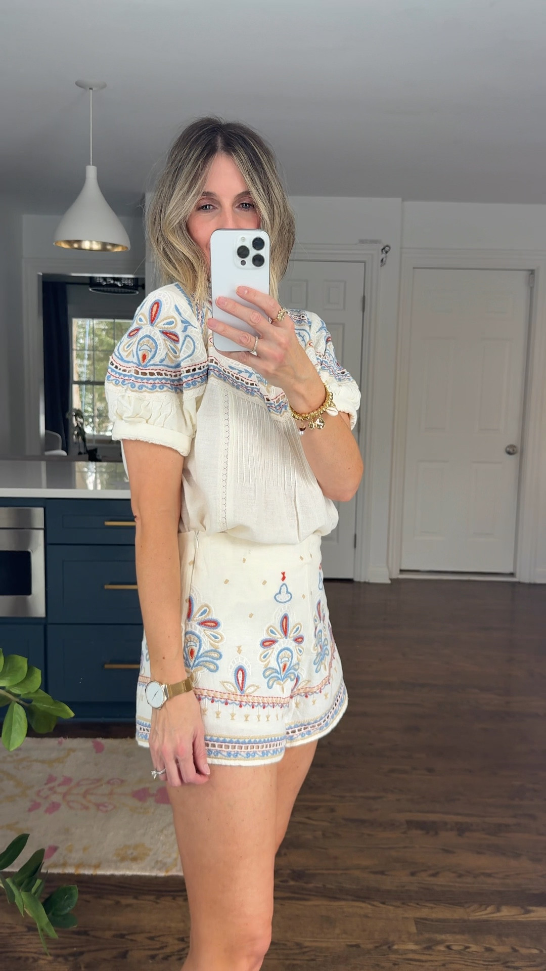 this embroidered set is next level perfection! wearing a small in both the top and shorts. 🫰

i’m posting early today as this set of flying. it was fully stocked when i filmed earlier today, and not it’s going fast. if you don’t see your size online, check your local store availability. you just need to scroll below the product images on the website. 

i adore this set together, but can you imagine this top with jeans (or denim shorts!). and what about these shorts with an oversized tee to dress em down. so good! 😮‍💨 

the embroidery is just beautiful. i love the mini puff sleeve (i rolled them… just because!) and these shorts. my gawd. they’re bloody gorgeous!! 💕

 summer set. summer style. spring break style. effortless style. european style. 

#LTKFestival #LTKgrwm #LTKTravel