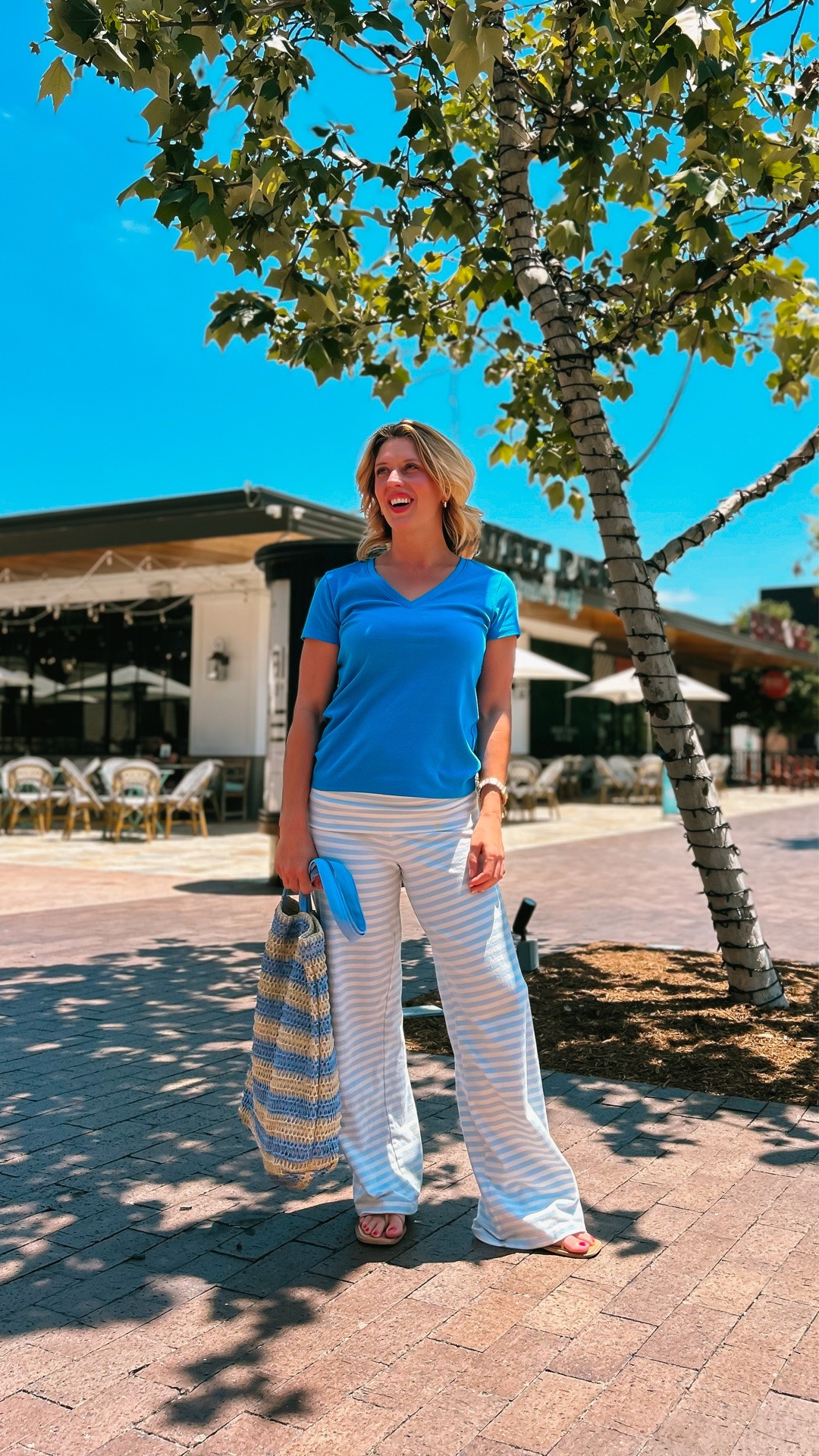 Living my main character summer in stripes and a straw bag 🌿☀️ Coastal grandmother called, she wants her outfit back (she can’t have it)

Both pants and bag are from @target -
Linked similar 

Everything linked → LTK in bio
#ltksummer #coastalstyle #ltkstyletip

travel outfits

#LTKootd