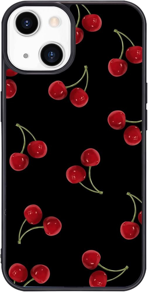Cute Cherry Phone Case for iPhone 16 PRO MAX Red Cherry Case Cover TPU Bumper Hard Back Shockproo... | Amazon (US)