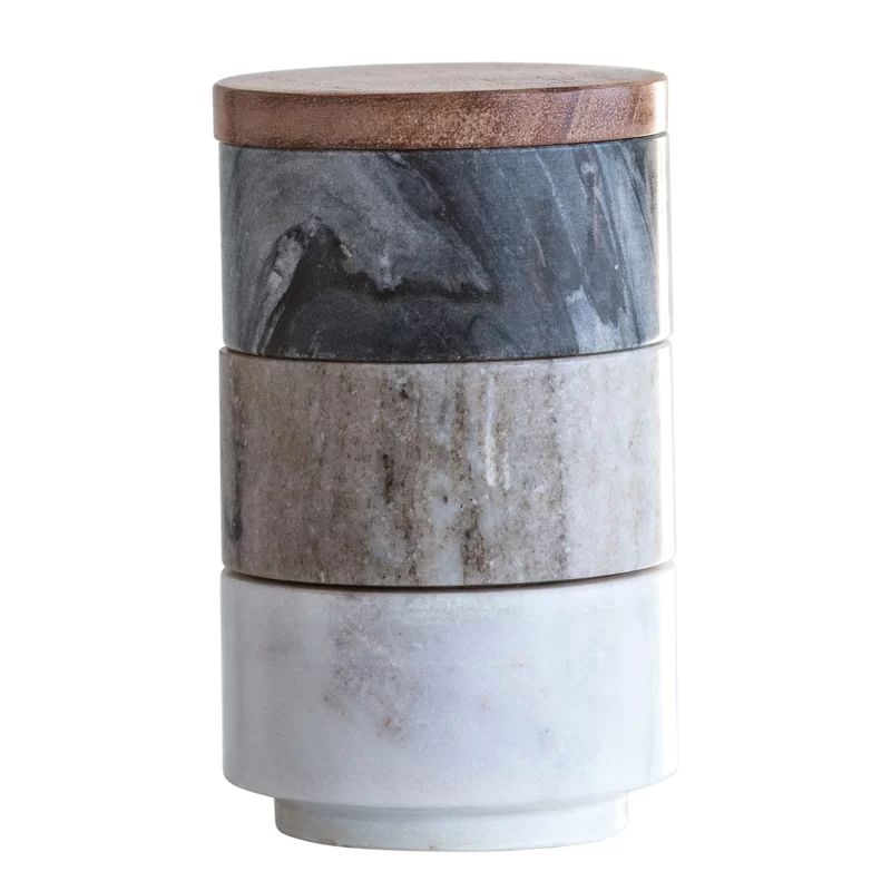 Marble Stacking Pinch Pots Salt & Pepper Accessories | Wayfair North America