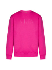 Valentino VLTN Logo Printed Crewneck Sweatshirt | Cettire Global