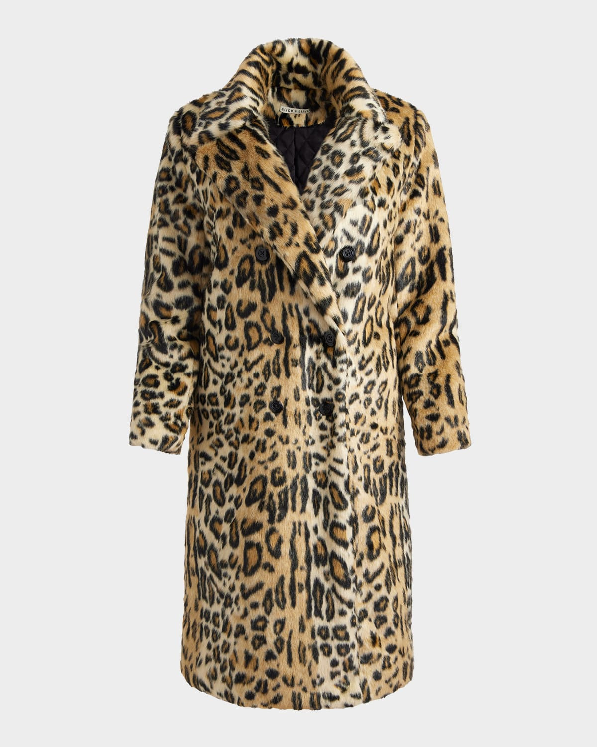 Nicholas Oversized Double-Breasted Jaguar Faux Fur Coat | Neiman Marcus