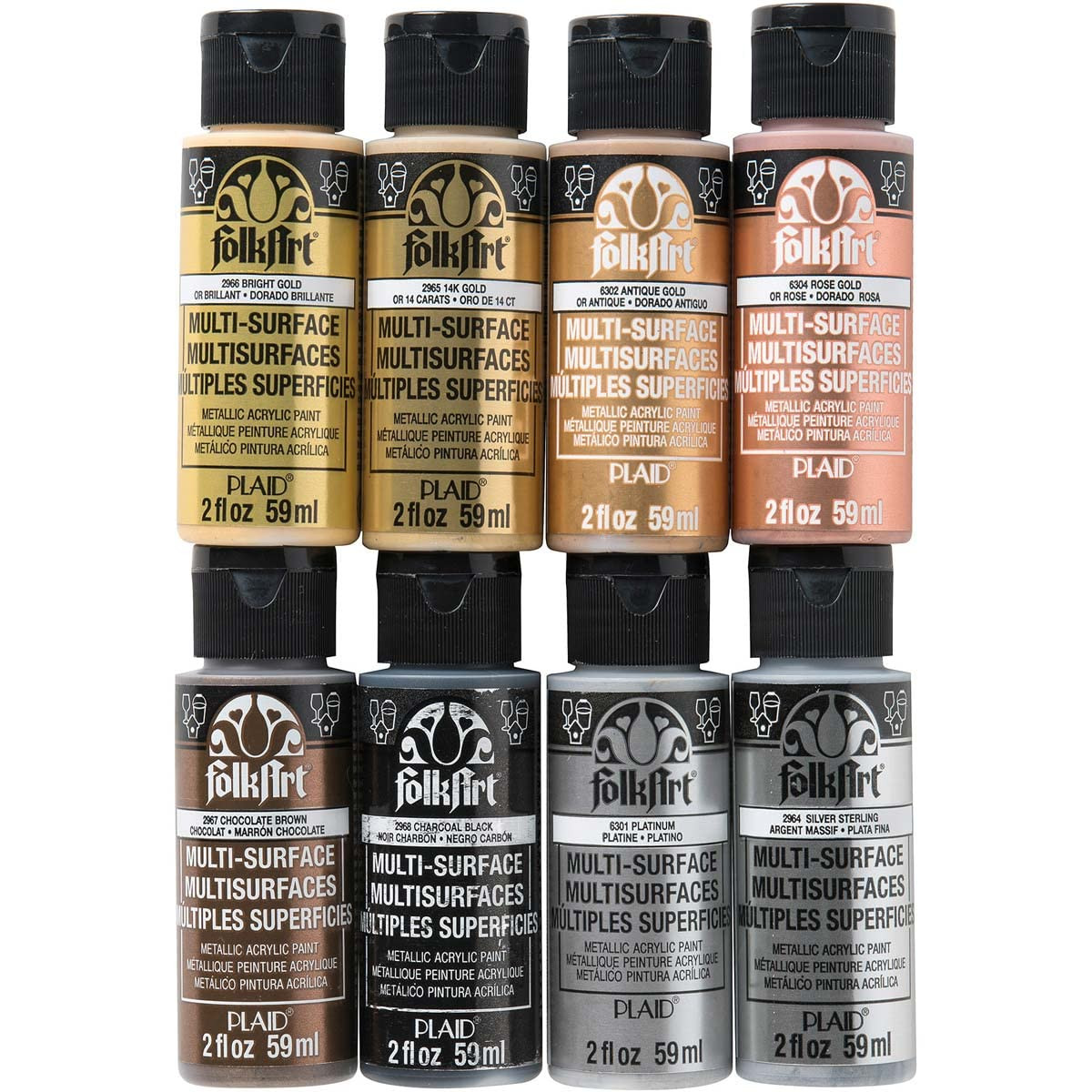 FolkArt Metallic Acrylic Craft Paint Set Formulated to be Non-Toxic that is Perfect for Beginners... | Amazon (US)