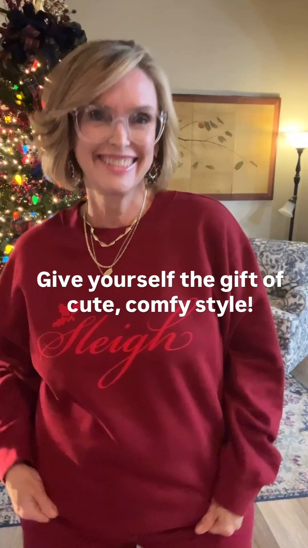 You deserve an outfit this cute and this comfy this Christmas! Because you’re a gift! And don’t you forget it! 
This cozy fleece set will take you from  lounging on the couch to trimming the tree. 
Fits true to size. I’m wearing it in a size large. 

#LTKHoliday #LTKGiftGuide