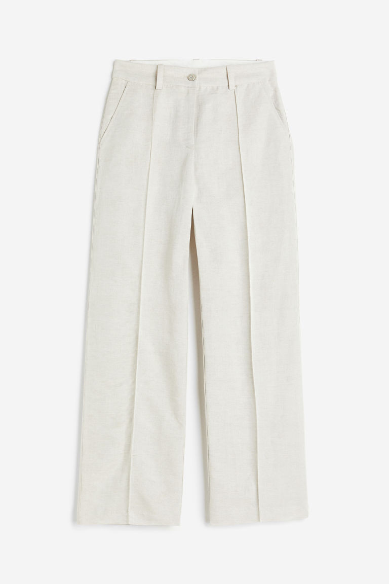 H & M - Dressy Linen-blend Pants - Beige | H&M (US + CA)