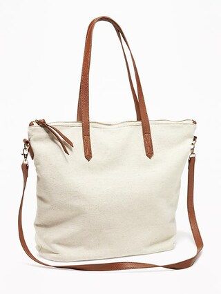 Canvas Zippered Tote for Women | Old Navy US
