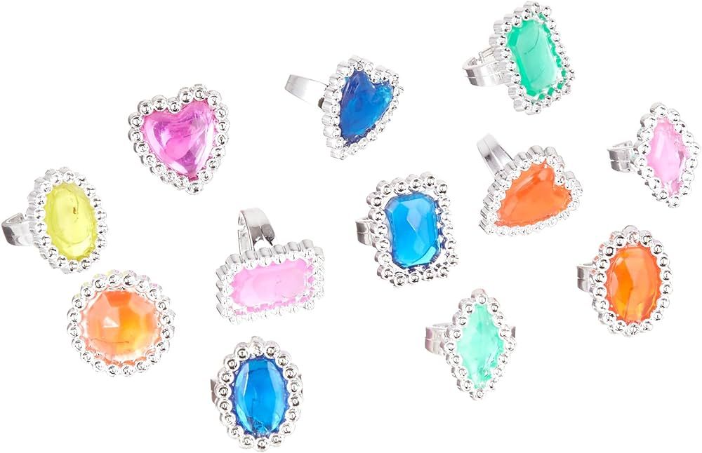 Rhode Island Novelty Plastic Jewel Rings, 24 Count Assortment | Amazon (US)