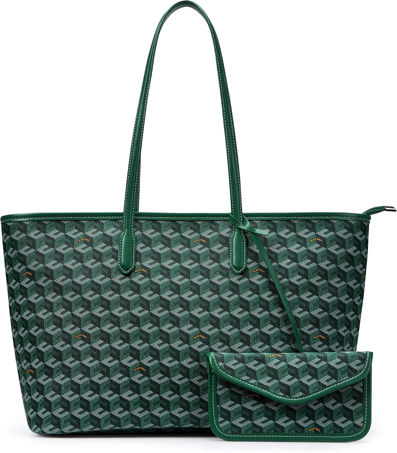 KALIDI 3D Cube Tote Bag Cubic Garden Monogram Print Leather Women Weekender Bag Shopper Handbags Purses with Top Handle | Amazon (US)
