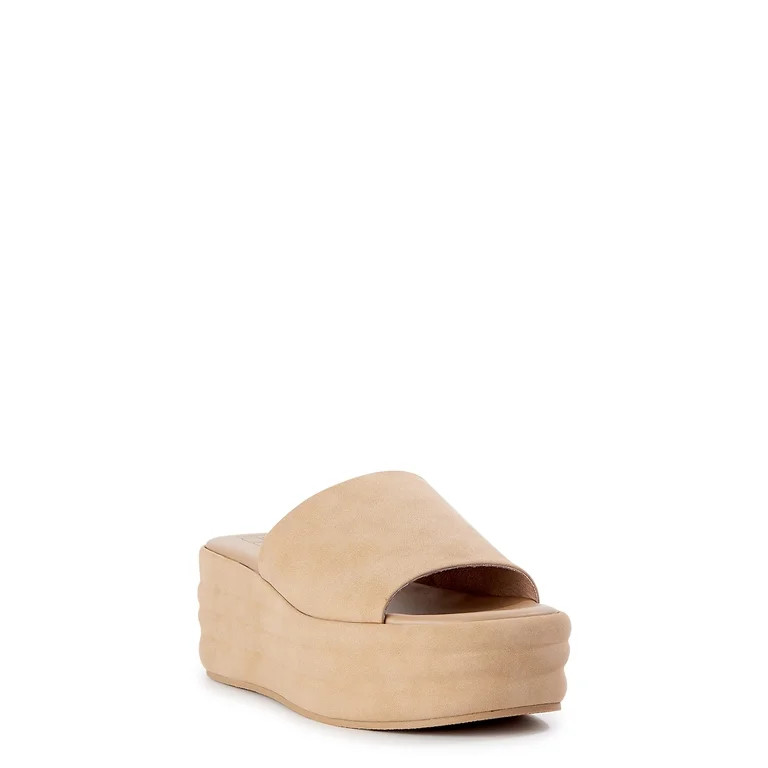 No Boundaries Women's Flatform Wedge Sandals - Wide Width Available | Walmart (US)