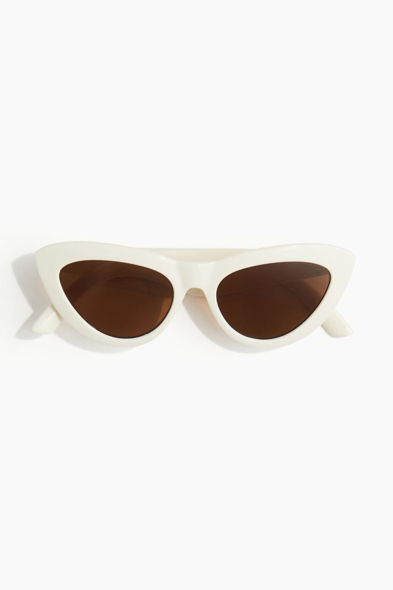 Cat Eye Sunglasses - White - Ladies | H&M US | H&M (US + CA)