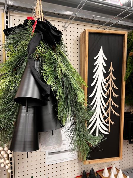 This swag wreath with black metal bells is absolutely stunning and is available at @walmart

#LTKhome #LTKSeasonal #LTKHoliday