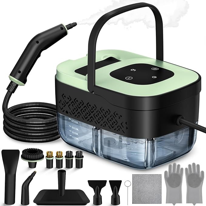 Steam Cleaner, Portable Steamer for Cleaning with 16pcs Accessories, 6-Level Adjustable, 15s Heat... | Amazon (US)