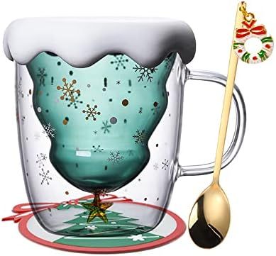 Binoster Cute Mugs Christmas Coffee Mug, Tea Cup, Milk Cup Glasses Double Wall Insulated Glasses ... | Amazon (US)