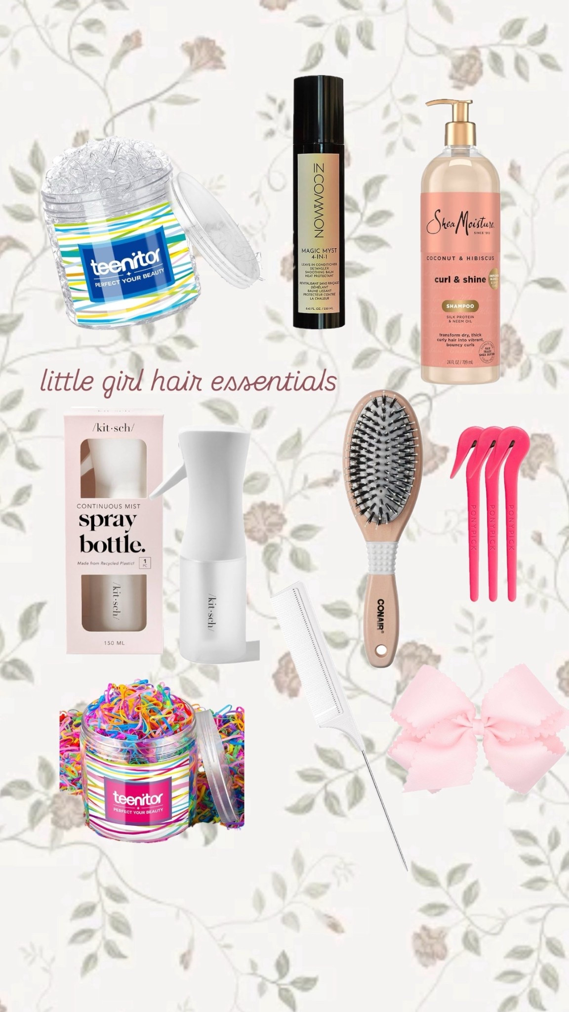 Little girl hair essentials! Our favorite hair products. Toddler bows, toddler hair brush, hair ties, hair bows, wee ones, Amazon bows, Amazon hair accessories, toddler detangler, shampoo, curly hair

#LTKKids #LTKBaby #LTKBeauty