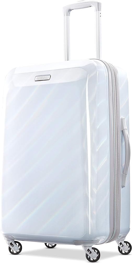 American Tourister Moonlight Hardside Expandable Luggage with Spinner Wheels, Iridescent White, C... | Amazon (US)