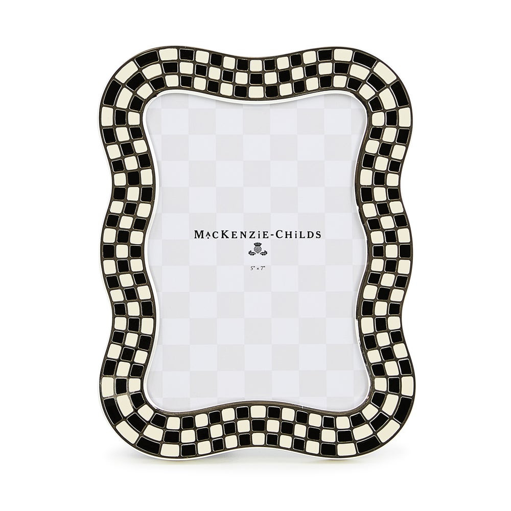 Wavy Check Silver Plated 5"x 7" Frame | MacKenzie-Childs